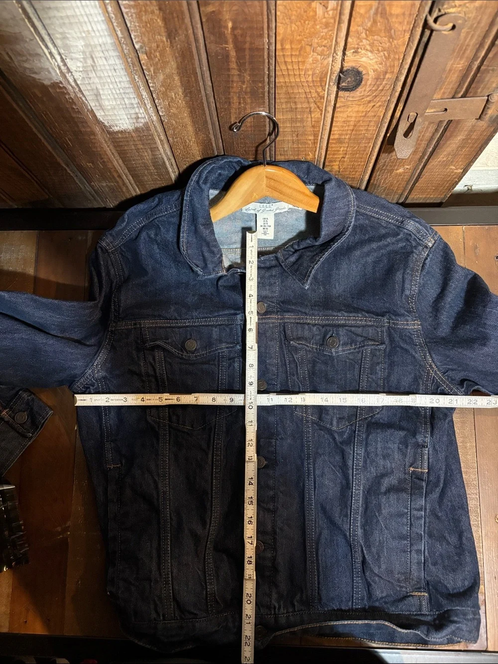 Men's Dark Indigo Denim Trucker Jacket - Classic Button-Front